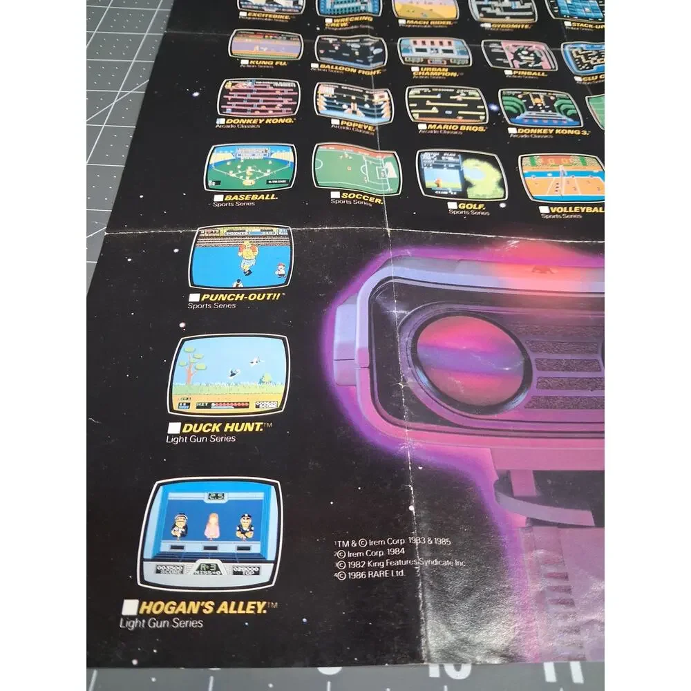 Nintendo NES Now You Playing With Power Insert Poster Rob Robot 1987